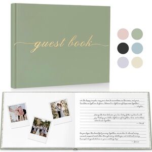 Guest Book Album in Sage Green
